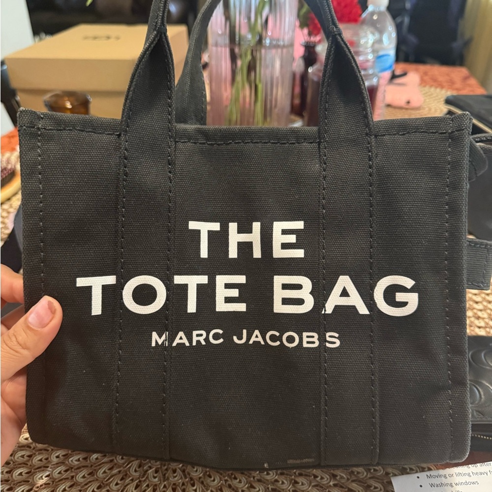 Marc Jacobs Black Canvas Tote Bag